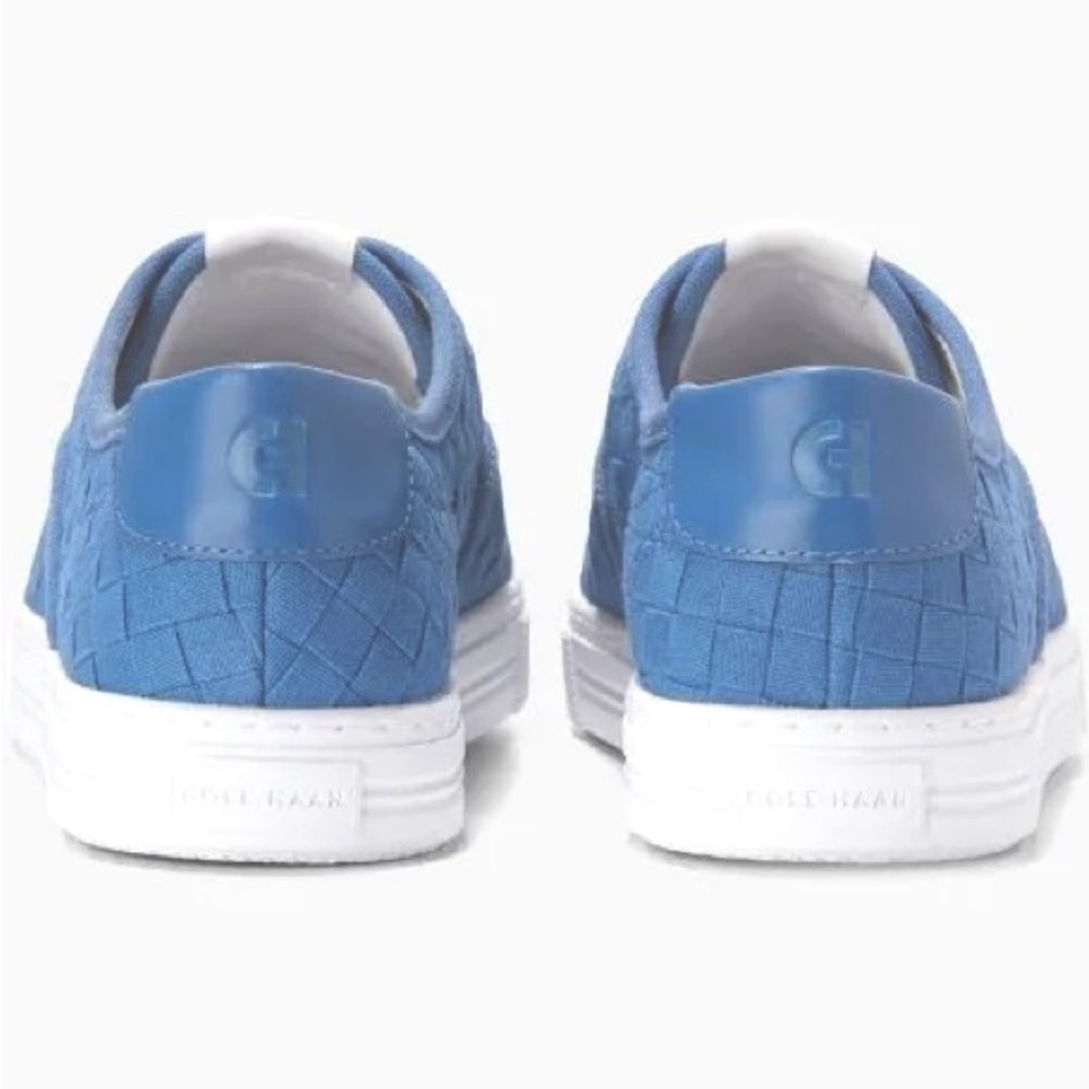 Cole Haan Quilted Blue Sneakers with White Soles